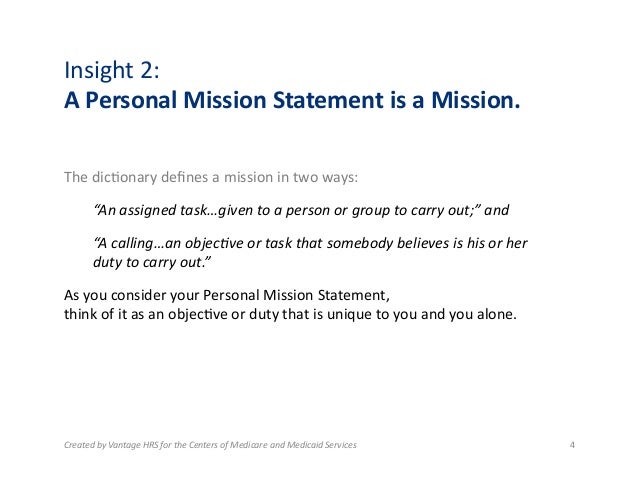 personal mission statement worksheet