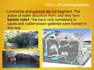 Limestone Geography Unit 1 physical geography | PDF