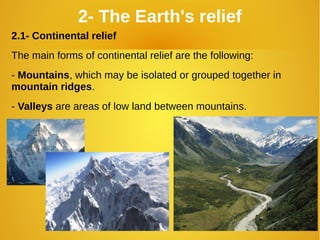 Relief In Geo Unit 1 physical geography | PDF