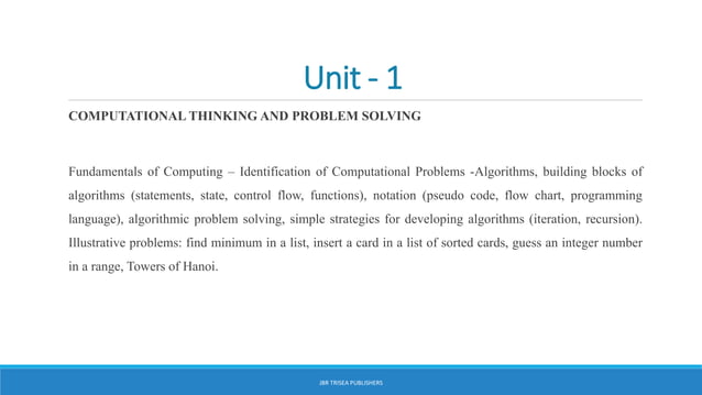 Unit 1-PROBLEM SOLVING AND PYTHON PROGRAMMING R2021.pptx