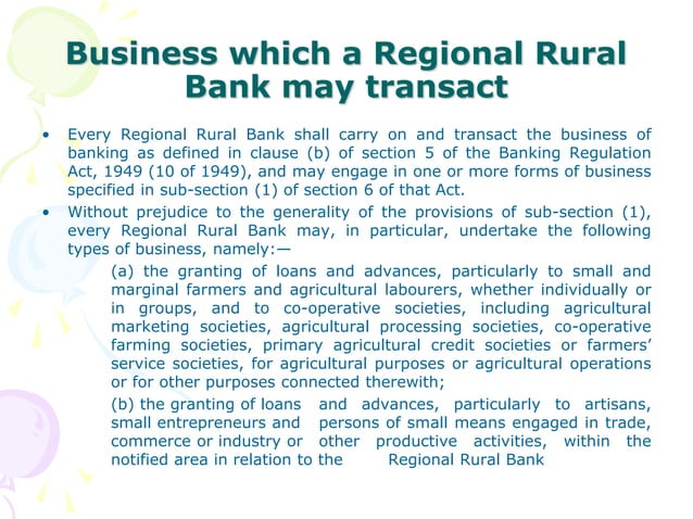 Unit 1 regional rural banks | PPT
