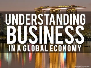 UNDERSTANDING
BusinessIn a Global Economy
https://flic.kr/p/cL1DWL
 