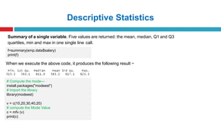 Mode One Line Program In R Program Unit 1 - R Programming (Part 2).pptx