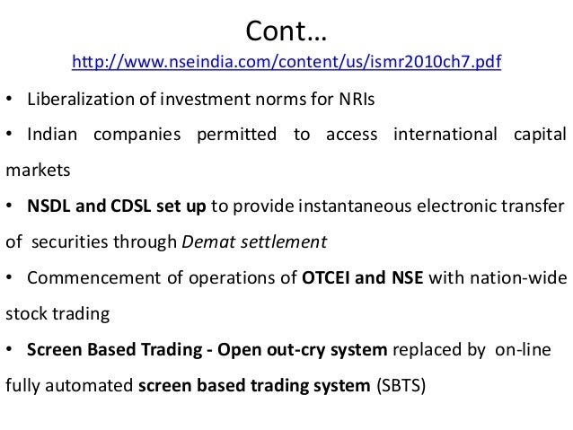 Trading and settlement system of otcei