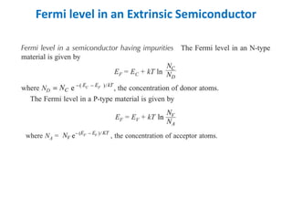 Fermi level in an Extrinsic Semiconductor
 
