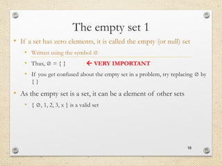 Theory of the sets and Venn diagram-grade 9 math | PPT