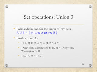 Theory of the sets and Venn diagram-grade 9 math | PPT