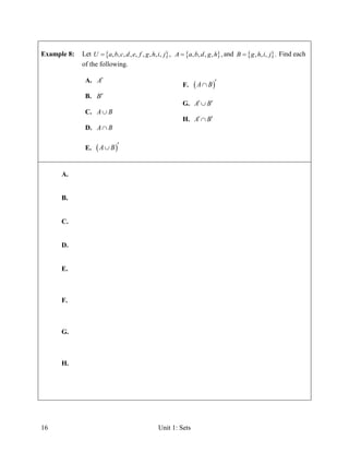 Unit 1 sets lecture notes | PDF