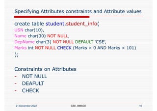 RDBMS - Unit 1 - Introduction to SQL commands | PDF