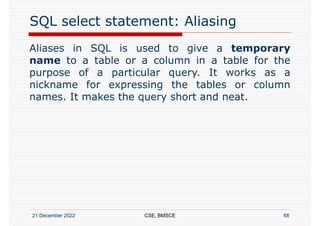 RDBMS - Unit 1 - Introduction to SQL commands | PDF
