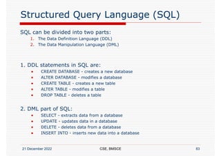 RDBMS - Unit 1 - Introduction to SQL commands | PDF