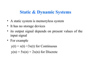 classification of continuous time and discrete time system | PPT