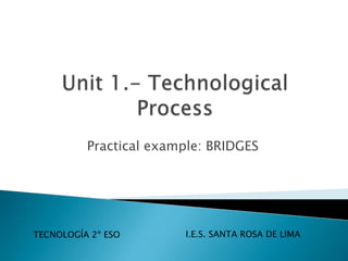 Unit 1.- TechnologicalProcess Practicalexample: BRIDGES I.E.S. SANTA ROSA DE LIMA TECNOLOGÍA 2º ESO 