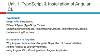 Unit 1 - TypeScript & Introduction to Angular CLI.pptx