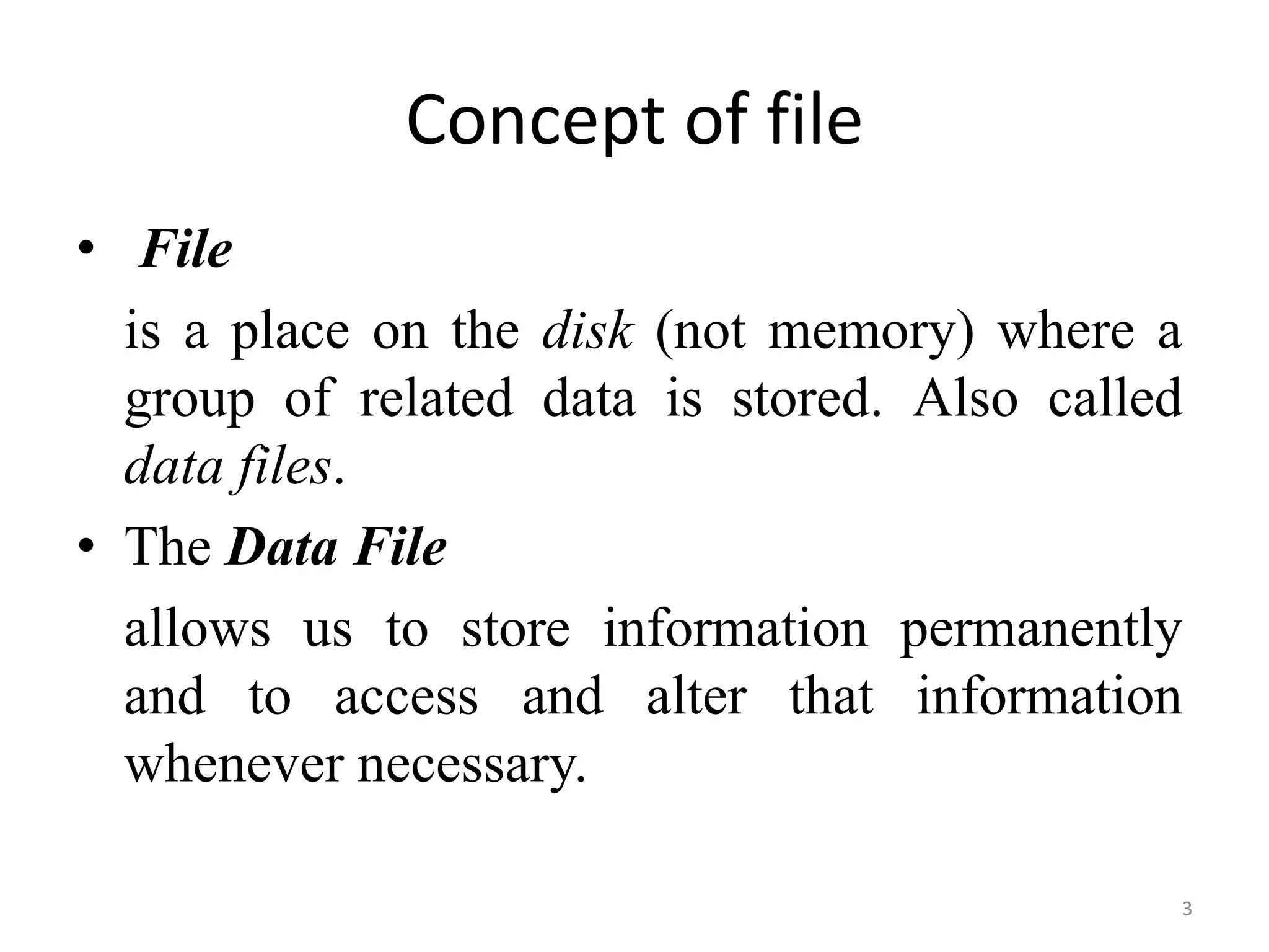 File handling in C | PPTX | Programming Languages | Computing