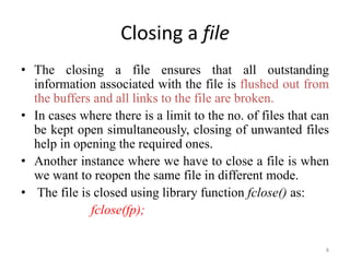 File handling in C | PPTX