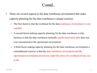 Capacity Planning of Data Warehousing | PPT