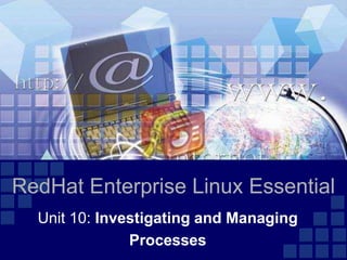 RedHat Enterprise Linux Essential
  Unit 10: Investigating and Managing
               Processes
 