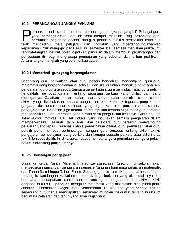 rancangan mingguan contoh mengajar perancangan Unit 10 p&p