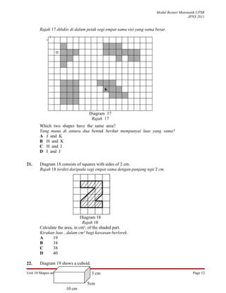 Unit 10 shapes and space