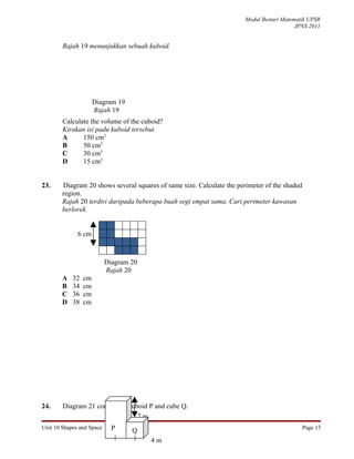 Unit 10 shapes and space