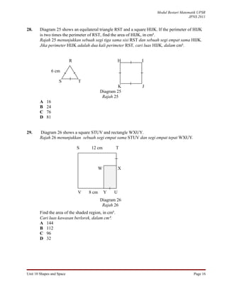 Unit 10 shapes and space