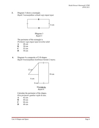 Unit 10 shapes and space
