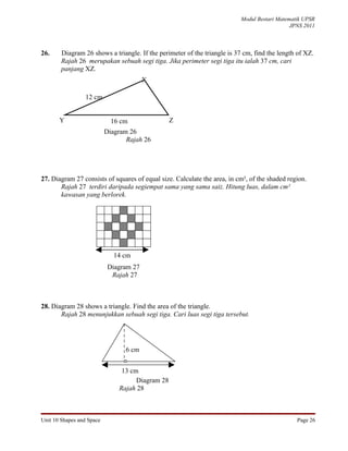 Unit 10 shapes and space
