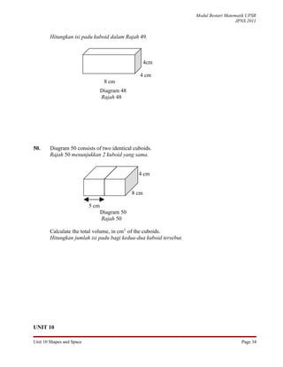 Unit 10 shapes and space
