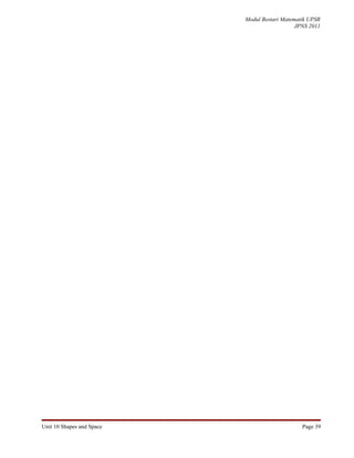 Unit 10 shapes and space