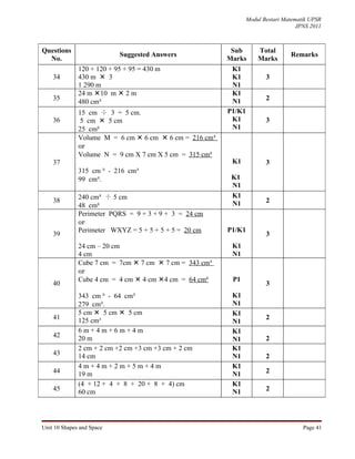 Unit 10 shapes and space