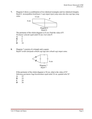 Unit 10 shapes and space