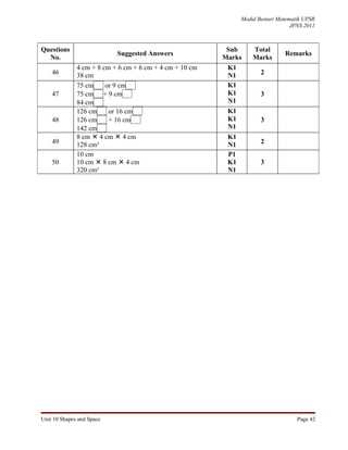 Unit 10 shapes and space