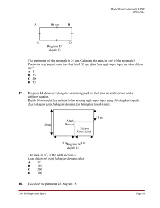 Unit 10 shapes and space