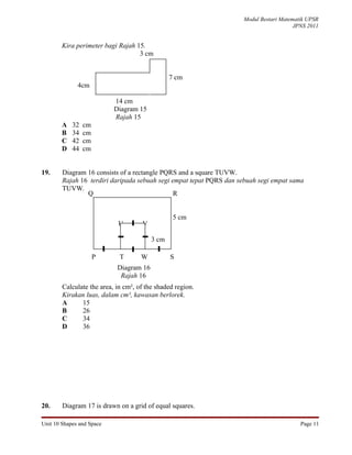 Unit 10 shapes and space