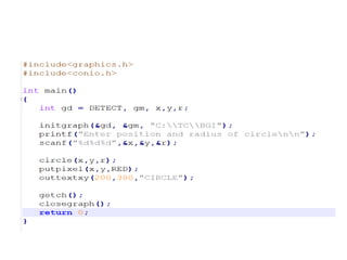 Graphics in C programming
