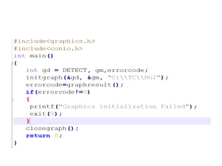 Graphics in C programming | PPT