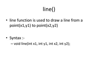 Graphics in C programming | PPT