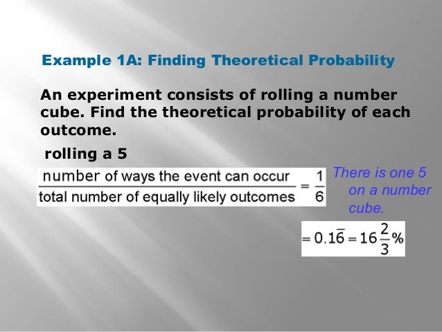 Unit 11.2 theoretical probability