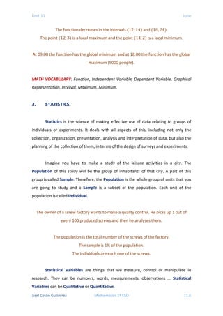 1 ESO - UNIT 11 - GRAPHS AND TABLES. PROBABILITY. | PDF