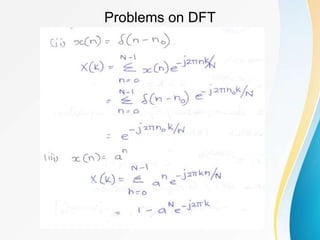 Problems on DFT
 