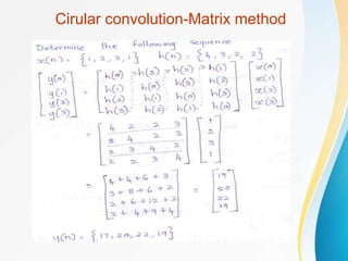 Cirular convolution-Matrix method
 