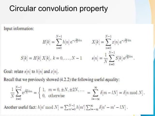 Circular convolution property
 