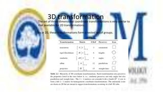 Introduction to Computer Vision - Image formation | PPTX