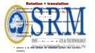 Introduction to Computer Vision - Image formation | PPTX