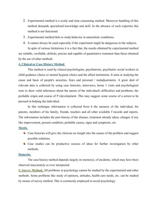 UNIT 1 Introduction of psychology and scope of psychology branches | PDF