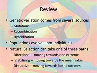 Natural selection can take one of three paths. Directional selection favors phenotypes at one extreme.  What’s happening in this graph?Natural selection can take one of three paths. Stabilizing selection favors the intermediate phenotype.  