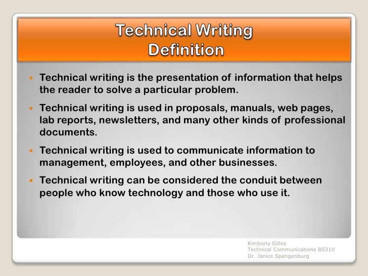 powerpoint presentation on technical writing