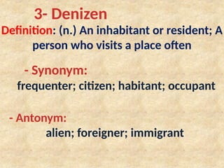 Unit 11 set A.pptx vocabulary ppt for grade 11 | PPTX