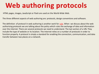 Unit 11 web authoring | PPT